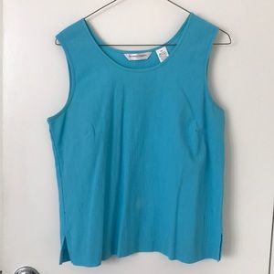 Draper's & Damon's gauze turquoise tank top *see matching jacket!
